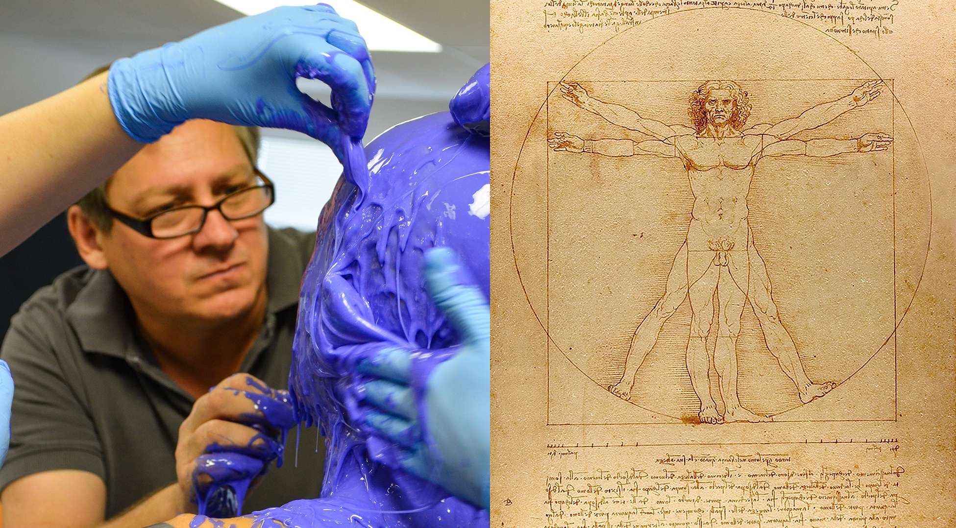SIMETRI's Barry Anderson juxtaposed with Leonardo Da Vinci's Vitruvian Man